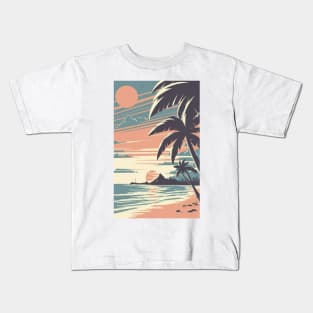 Sunset at the beach Kids T-Shirt